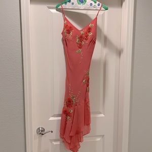 Pink silk dress